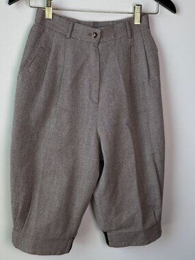 Wolsey Womens 100% Wool Vintage Golf Knickers Brown 25" Waist